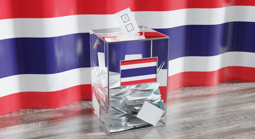 Thailand - ballot box - voting, election concept - 3D illustration