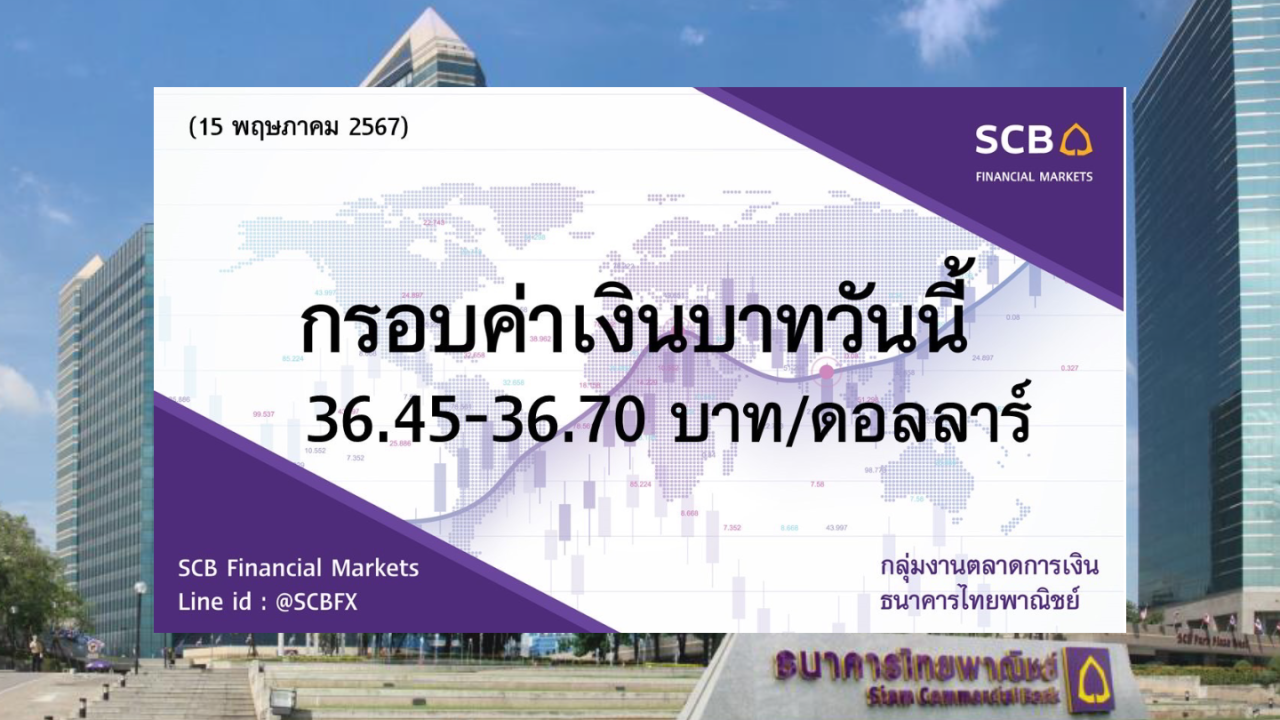 ธนาคารไทยพาณิชย์ ค่าเงินบาทประจำวันที่ 15 พ.ค. 2567
