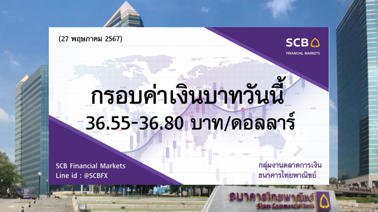 ธนาคารไทยพาณิชย์ ค่าเงินบาทประจำวันที่ 27 พ.ค. 2567