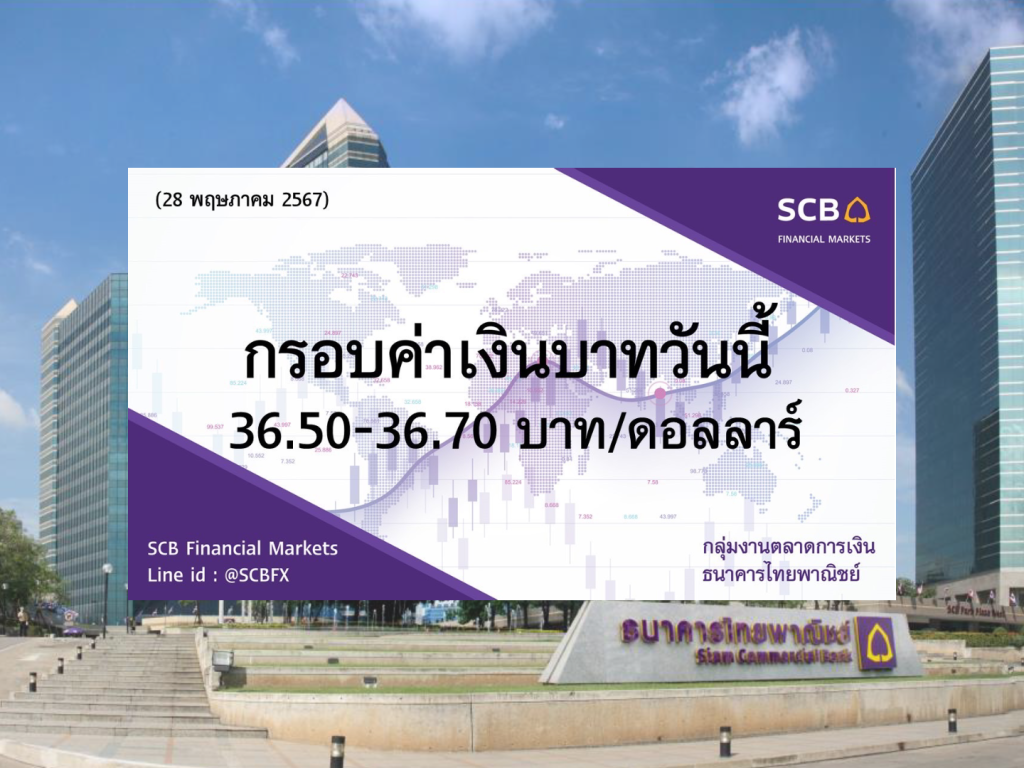 ธนาคารไทยพาณิชย์ ค่าเงินบาทประจำวันที่ 28 พ.ค. 2567