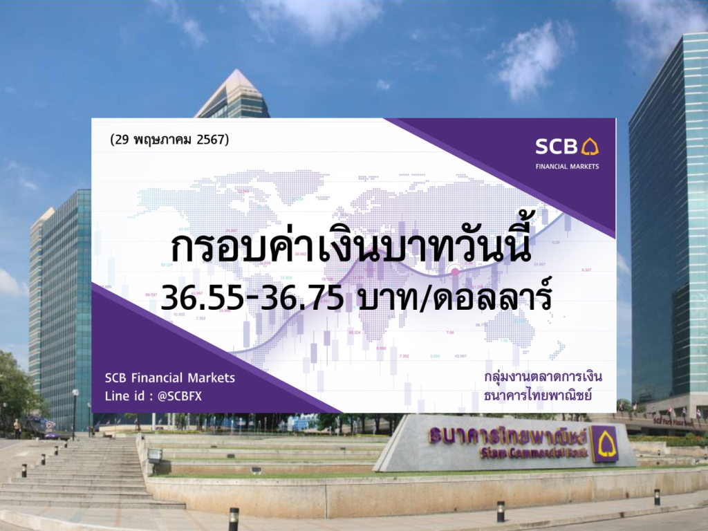 ธนาคารไทยพาณิชย์ ค่าเงินบาทประจำวันที่ 29 พ.ค. 2567