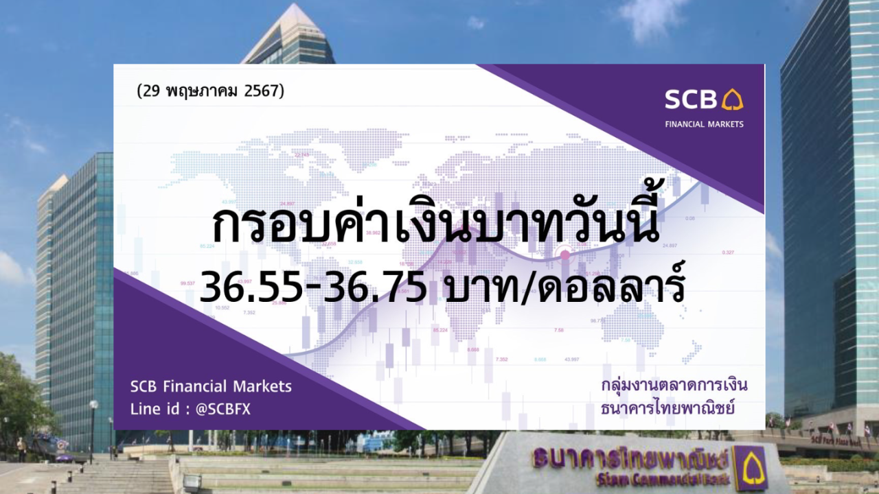 ธนาคารไทยพาณิชย์ ค่าเงินบาทประจำวันที่ 29 พ.ค. 2567