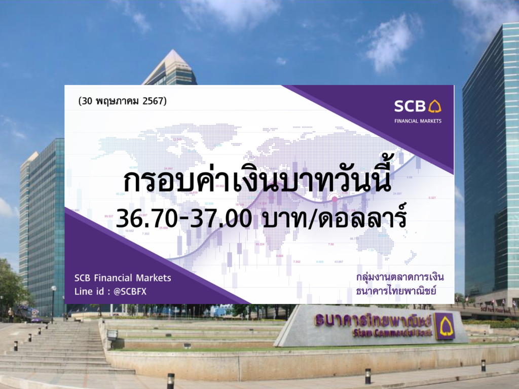 ธนาคารไทยพาณิชย์ ค่าเงินบาทประจำวันที่ 30 พ.ค. 2567