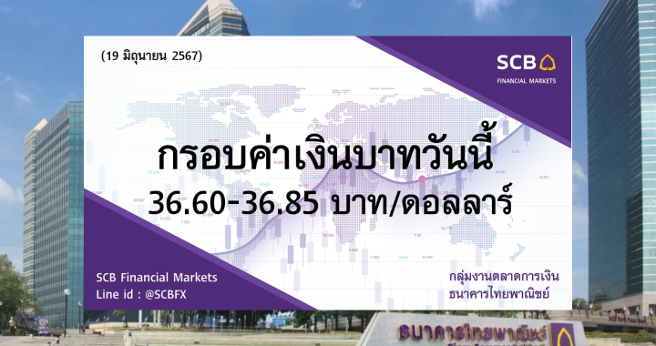 ธนาคารไทยพาณิชย์ ค่าเงินบาทประจำวันที่ 19 มิ.ย. 2567
