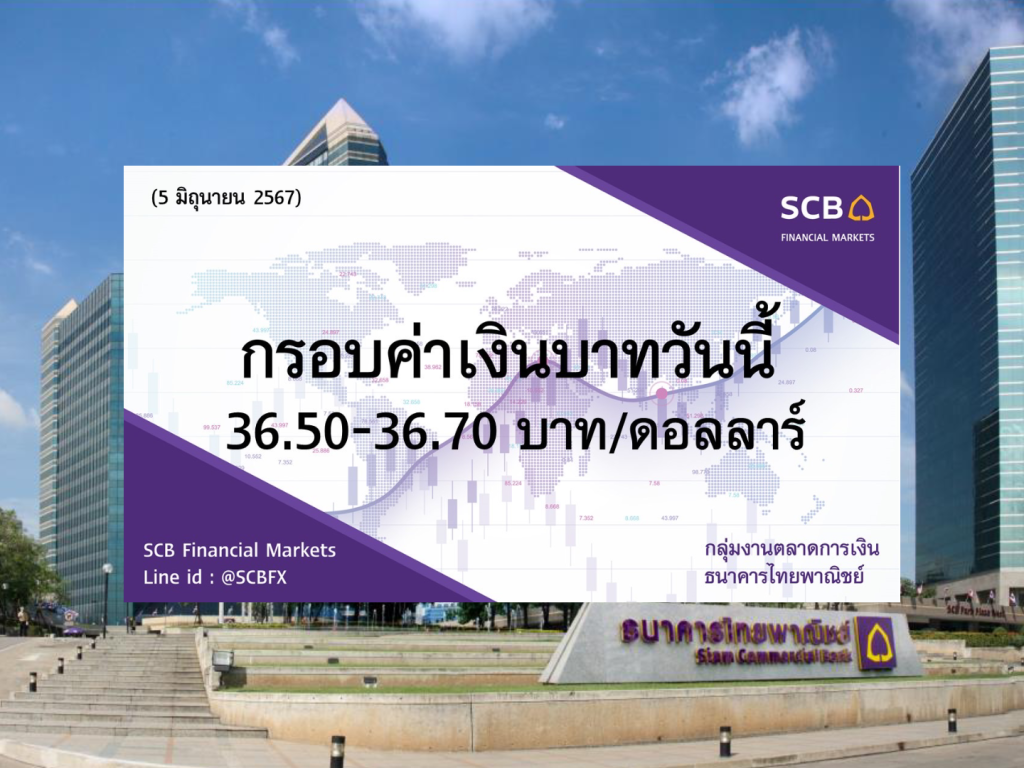 ธนาคารไทยพาณิชย์ ค่าเงินบาทประจำวันที่ 5 มิ.ย. 2567