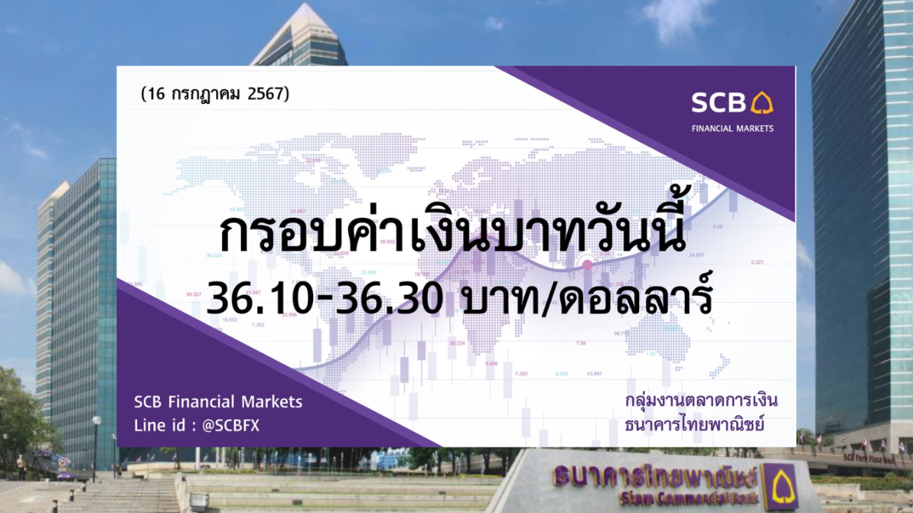 ธนาคารไทยพาณิชย์ ค่าเงินบาทประจำวันที่ 16 ก.ค. 2567