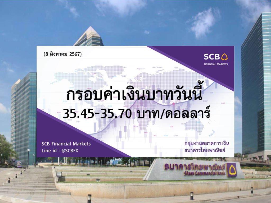 ธนาคารไทยพาณิชย์ ค่าเงินบาทประจำวันที่ 8 ส.ค. 2567