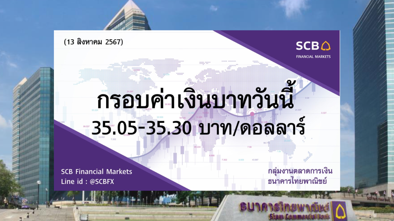 ธนาคารไทยพาณิชย์ ค่าเงินบาทประจำวันที่ 13 ส.ค. 2567