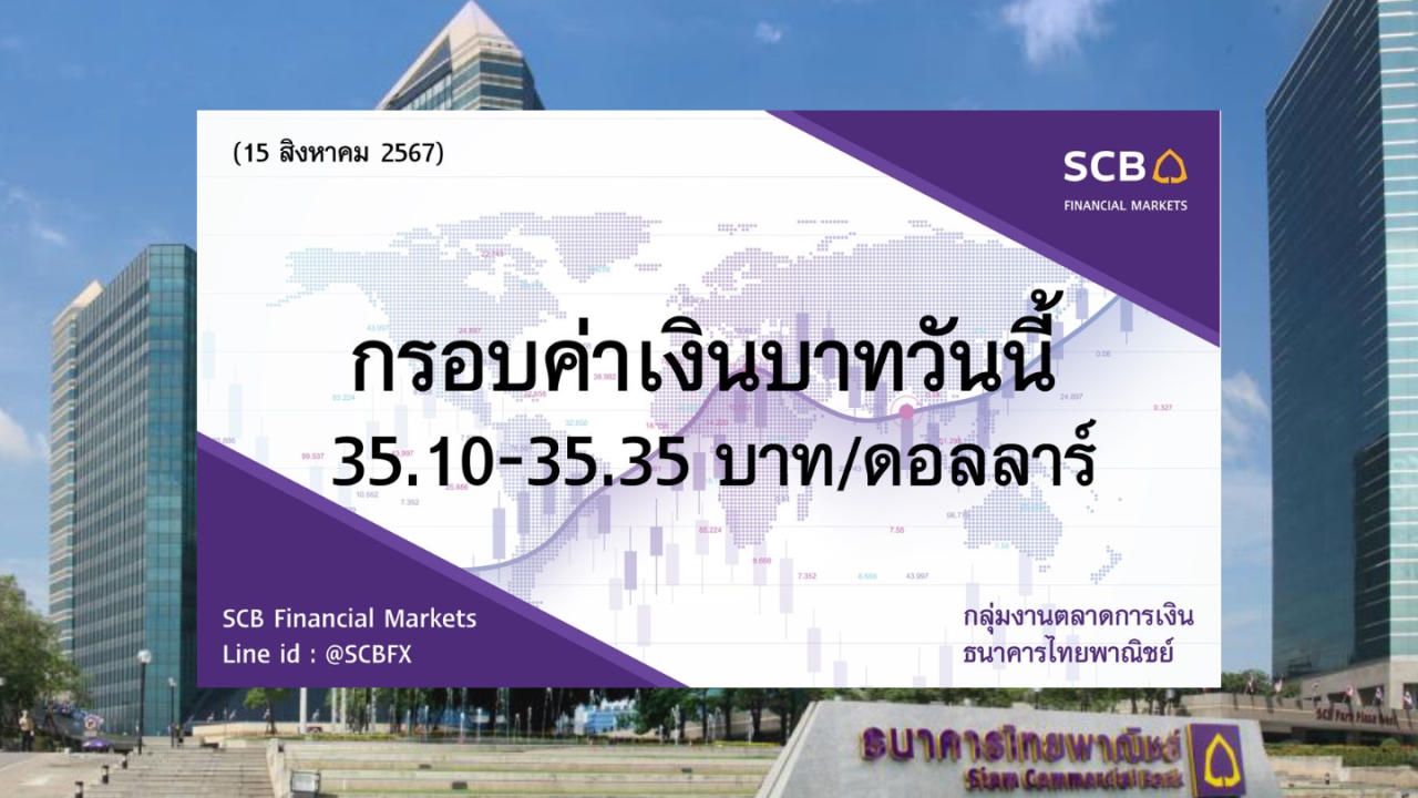 ธนาคารไทยพาณิชย์ ค่าเงินบาทประจำวันที่ 15 ส.ค. 2567