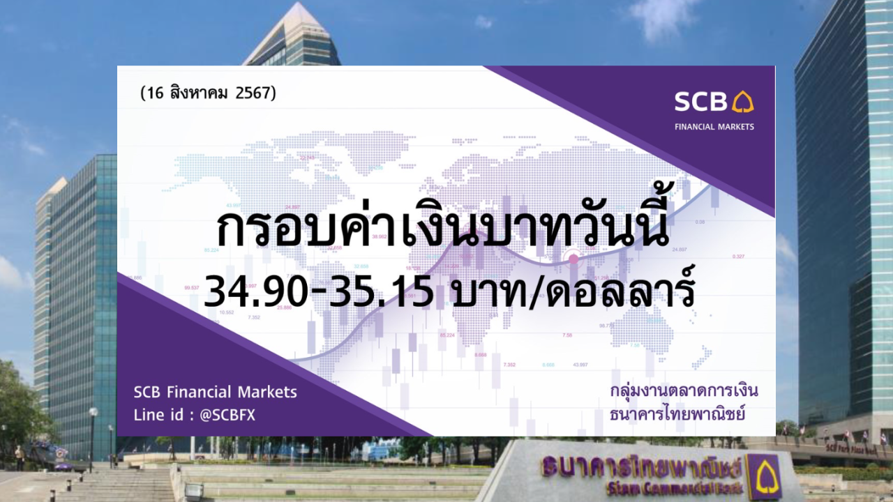 ธนาคารไทยพาณิชย์ ค่าเงินบาทประจำวันที่ 16 ส.ค. 2567