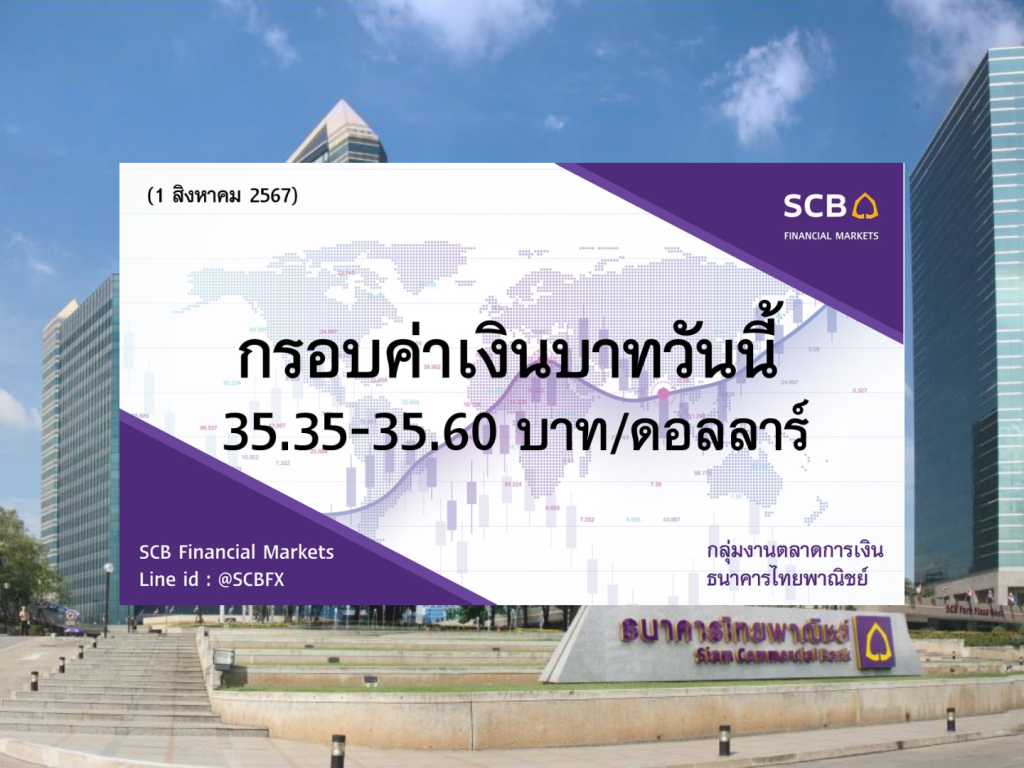 ธนาคารไทยพาณิชย์ ค่าเงินบาทประจำวันที่ 1 ส.ค. 2567