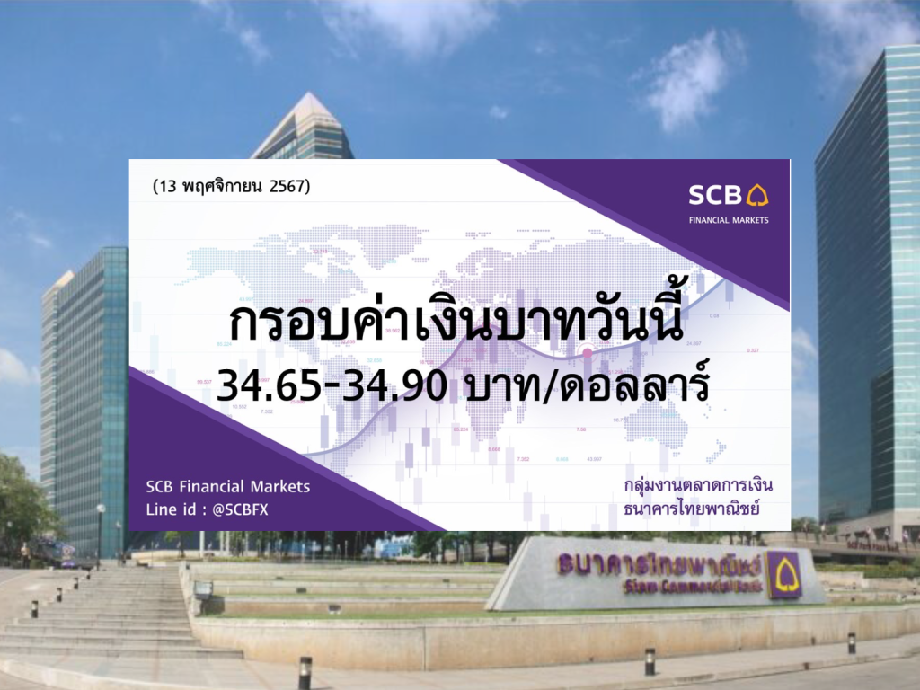 ธนาคารไทยพาณิชย์ ค่าเงินบาทประจำวันที่ 13 พ.ย. 2567