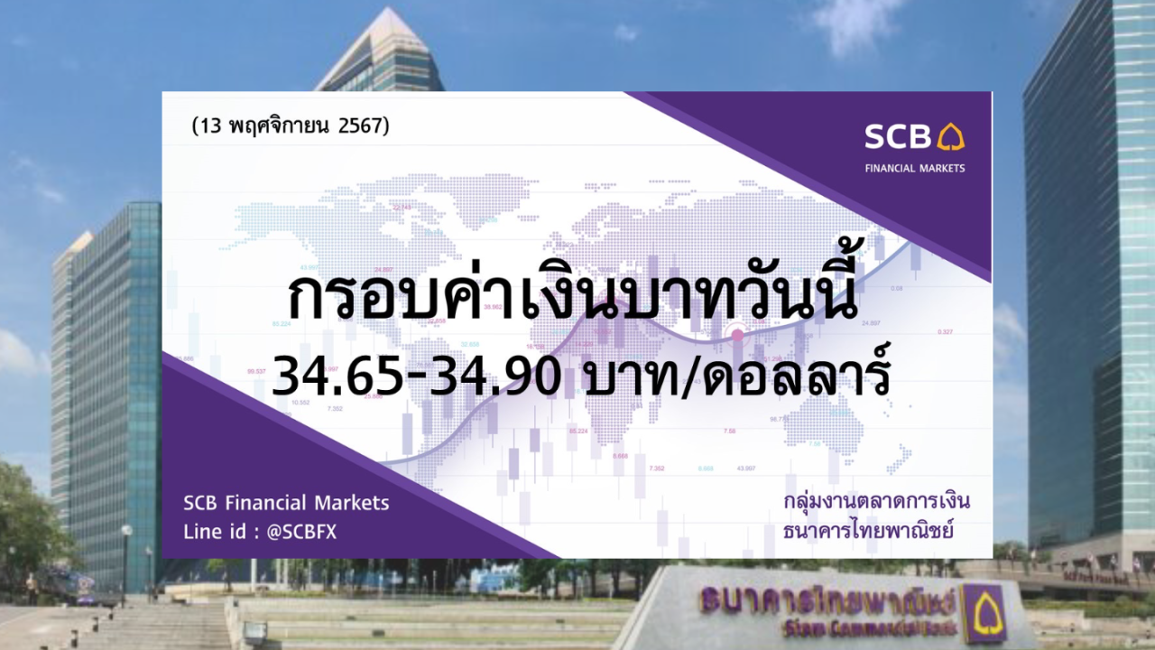 ธนาคารไทยพาณิชย์ ค่าเงินบาทประจำวันที่ 13 พ.ย. 2567