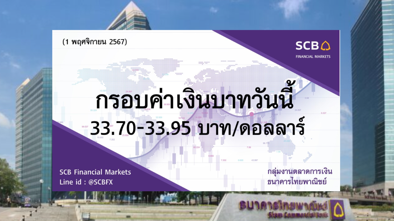 ธนาคารไทยพาณิชย์ ค่าเงินบาทประจำวันที่ 1 พ.ย. 2567