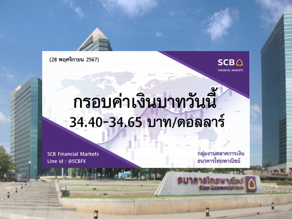 ธนาคารไทยพาณิชย์ ค่าเงินบาทประจำวันที่ 28 พ.ย. 2567