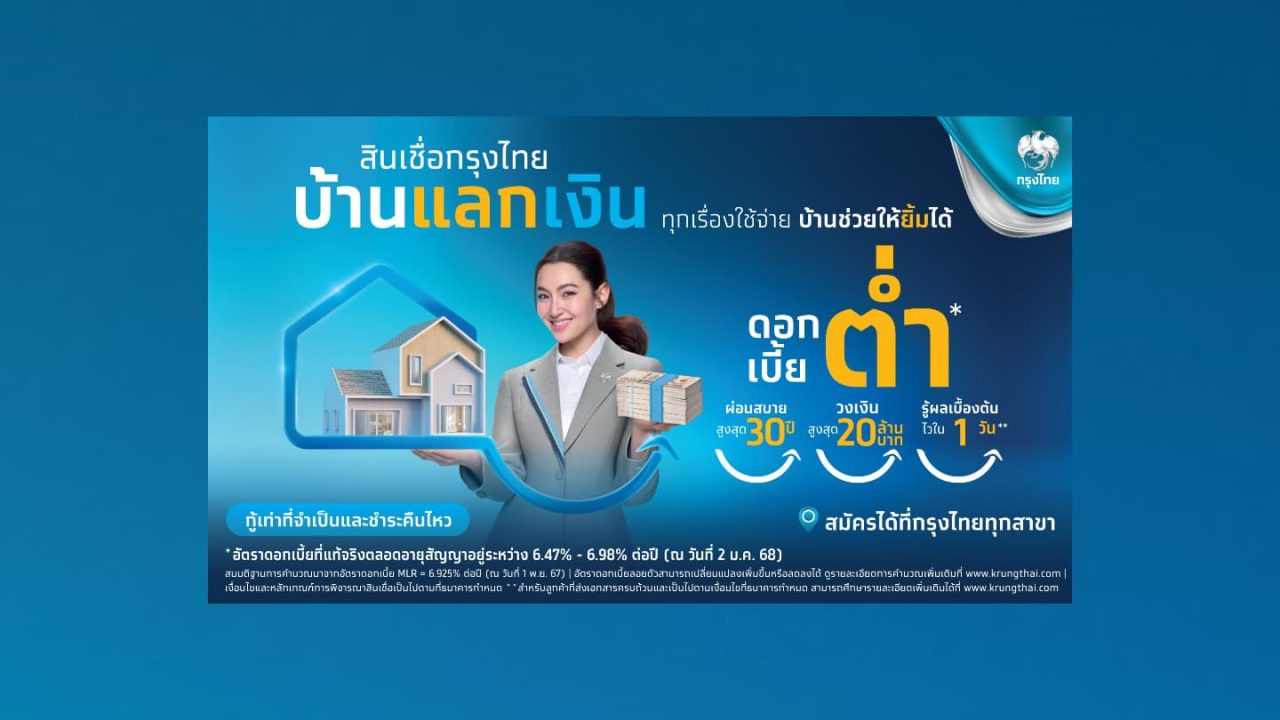 กรุงไทย เปิดตัว “เบลล่า ราณี” พรีเซนเตอร์ “สินเชื่อกรุงไทยบ้านแลกเงิน”