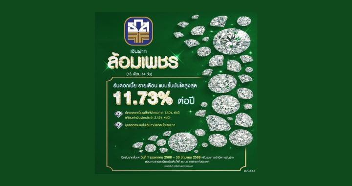 ธ.ก.ส. ชูดอกเบี้ยเงินฝากล้อมเพชร 11.73% ต่อปี