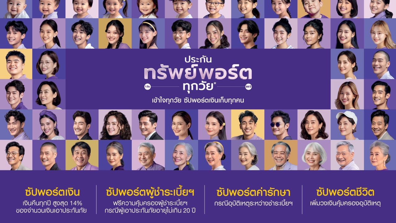 ไทยพาณิชย์ เปิดตัวผลิตภัณฑ์ใหม่ "ประกันทรัพย์พอร์ตทุกวัย"