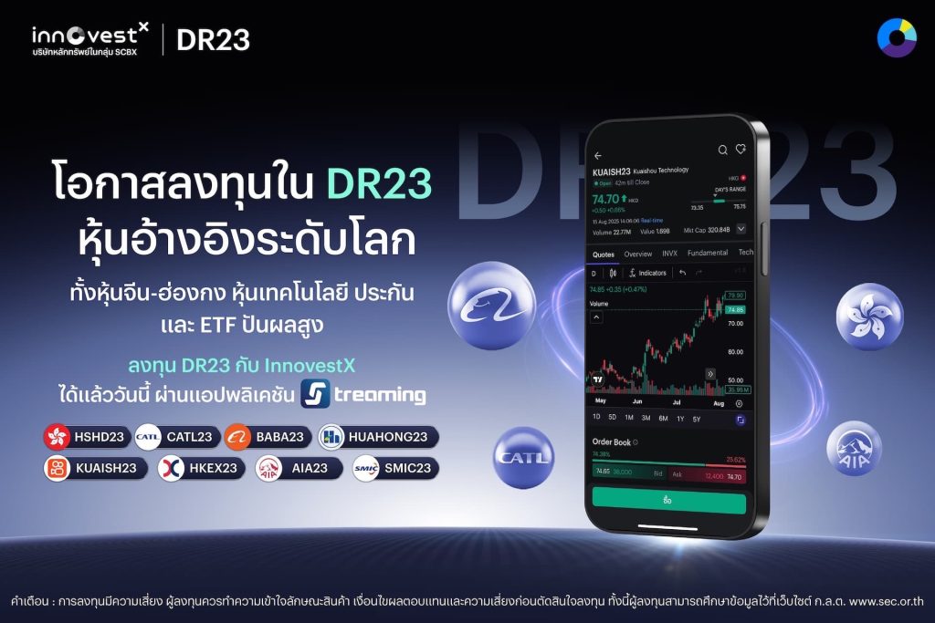InnovestX’s DR23 Jumps to Top 3 in Thai DR Market Within 3 Months