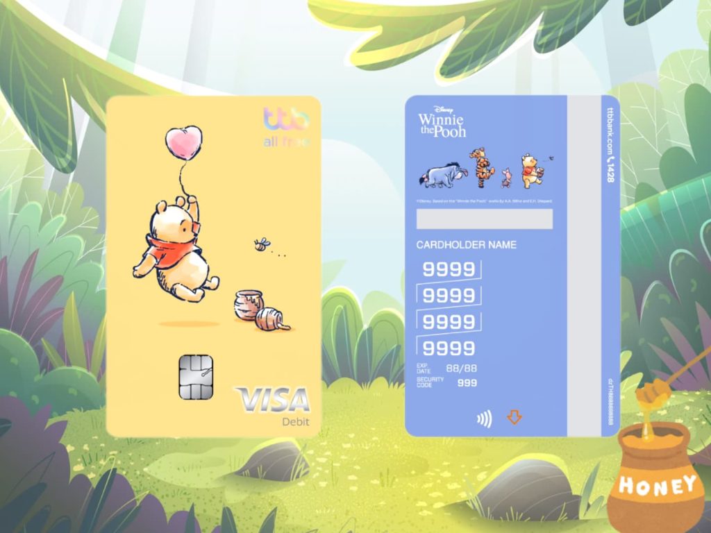ทีทีบี เปิดตัวบัตรเดบิต-บัตรเครดิต ttb Disney ดีไซน์ใหม่ลายหน้าบัตร “หมีพูห์”