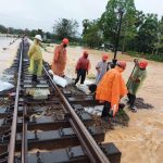 รถไฟปิดเส้นทางสระแก้ว–วัฒนานครชั่วคราว หลังฝนหนักน้ำท่วมสันราง