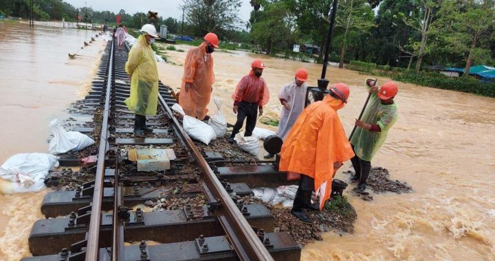 รถไฟปิดเส้นทางสระแก้ว–วัฒนานครชั่วคราว หลังฝนหนักน้ำท่วมสันราง