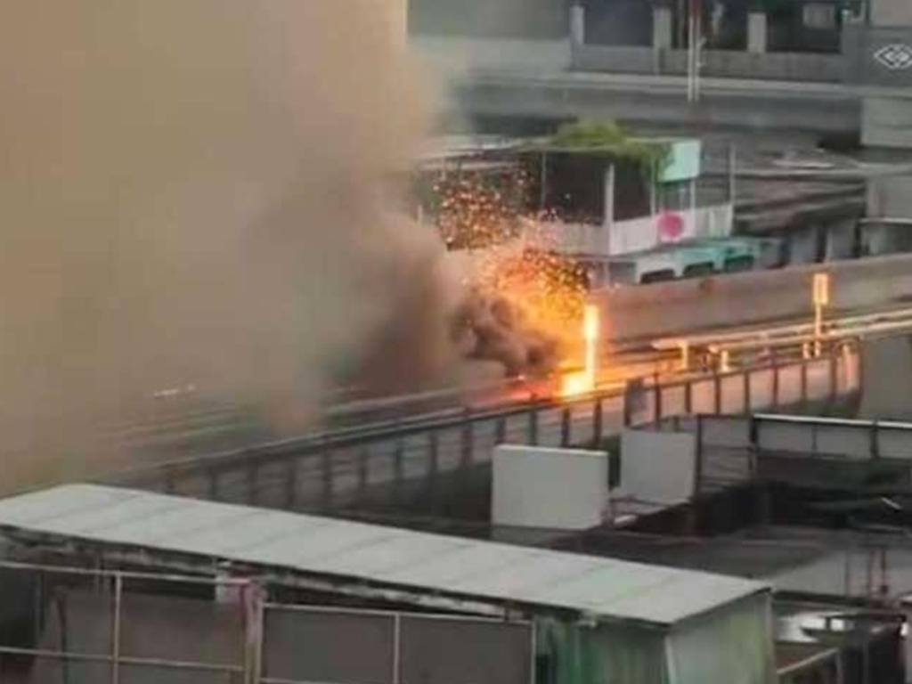 MRT หยุดให้บริการชั่วคราวทุกสถานี หลังสถานีเตาปูน “ไฟไหม้”
