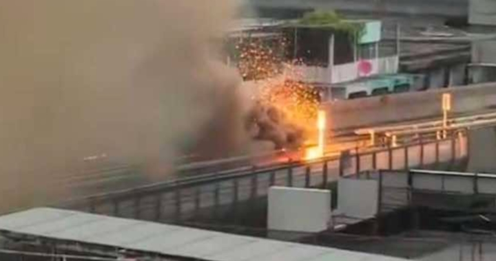MRT หยุดให้บริการชั่วคราวทุกสถานี หลังสถานีเตาปูน “ไฟไหม้”